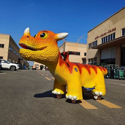 Kinderspielzeug-Animatronic-Dinosaurier-Fahrgeschäfte  Elektrisches Dinosaurier-Auto für Vergnügungsparks