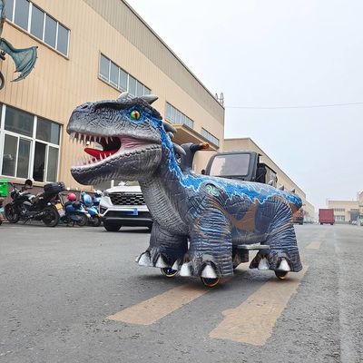Vermaakpark Elektrische Dinosaurus Scooter Animatronische Dinosaurus Ride voor kinderen