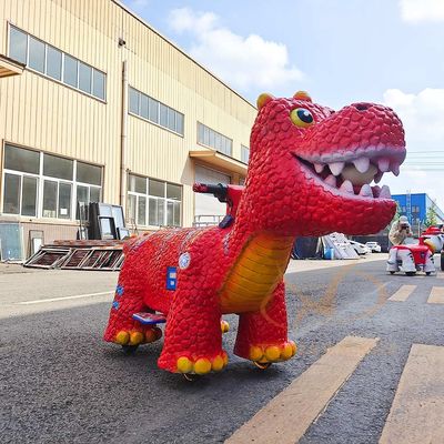 Điện Dinosaur Ride Lifelike Animatronic Scooter Công viên giải trí cho trẻ em