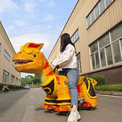 Xe điện khủng long trong trung tâm thương mại cho trẻ em và người lớn