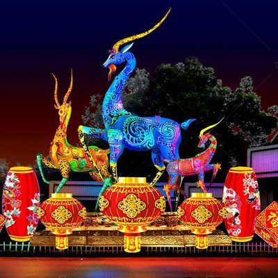 Thema Chinese traditionele lantaarn aangepast licht show Handgemaakte lantaarn