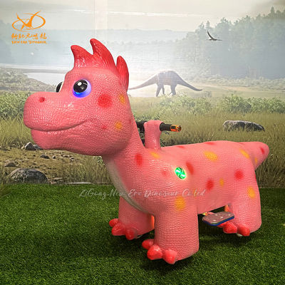 Animatronic Dinosaur Ride for Parent and Kids Together Coin Operated Dino Animal Car