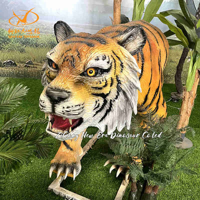 Realistisch animatorisch dier tijgerkop voor dierentuinpark en tentoonstelling
